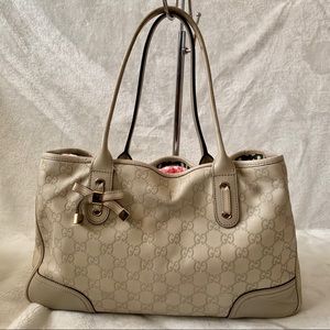 Authentic Gucci Tote Bag in cream color